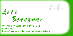 lili bereznai business card